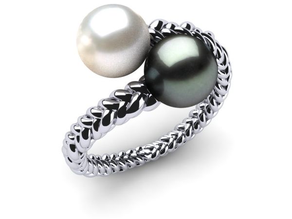 Tahitian Pearl Twin Weave Ring