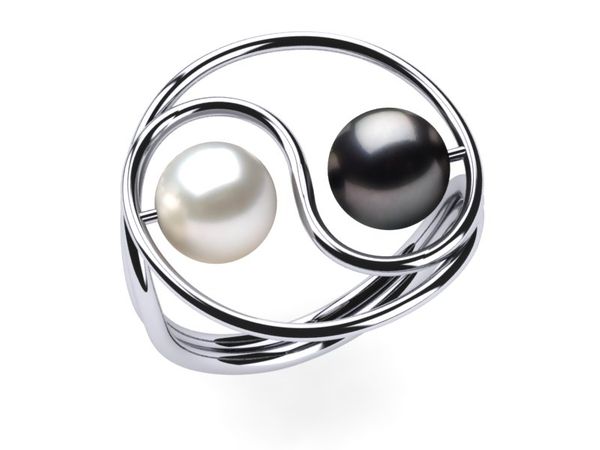 Tahitian Pearl Yin Yang Ring