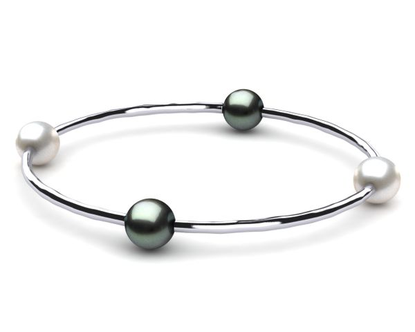 Tahitian & South Sea Pearl Bangle Bracelet