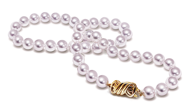 TRUE AAA Quality 7.5mm x 8 mm Japanese Akoya Cultured Pearl Necklace