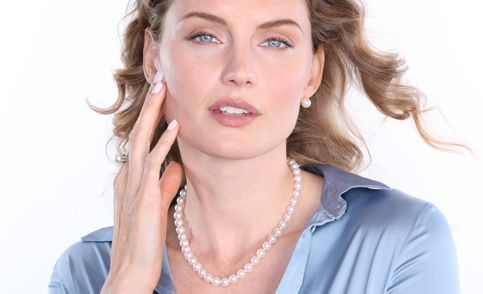 TRUE AAA Quality 8.5 x 9mm White Akoya Cultured Pearl Necklace