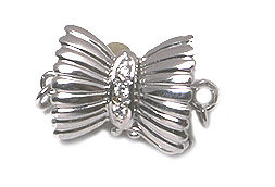 White Gold Diamond Bow Clasp