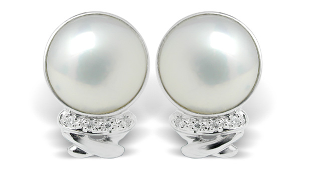 X Shape Mother of Pearl Earring